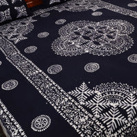 Cotton Double Hand Batik Print Bed Sheet Set 38