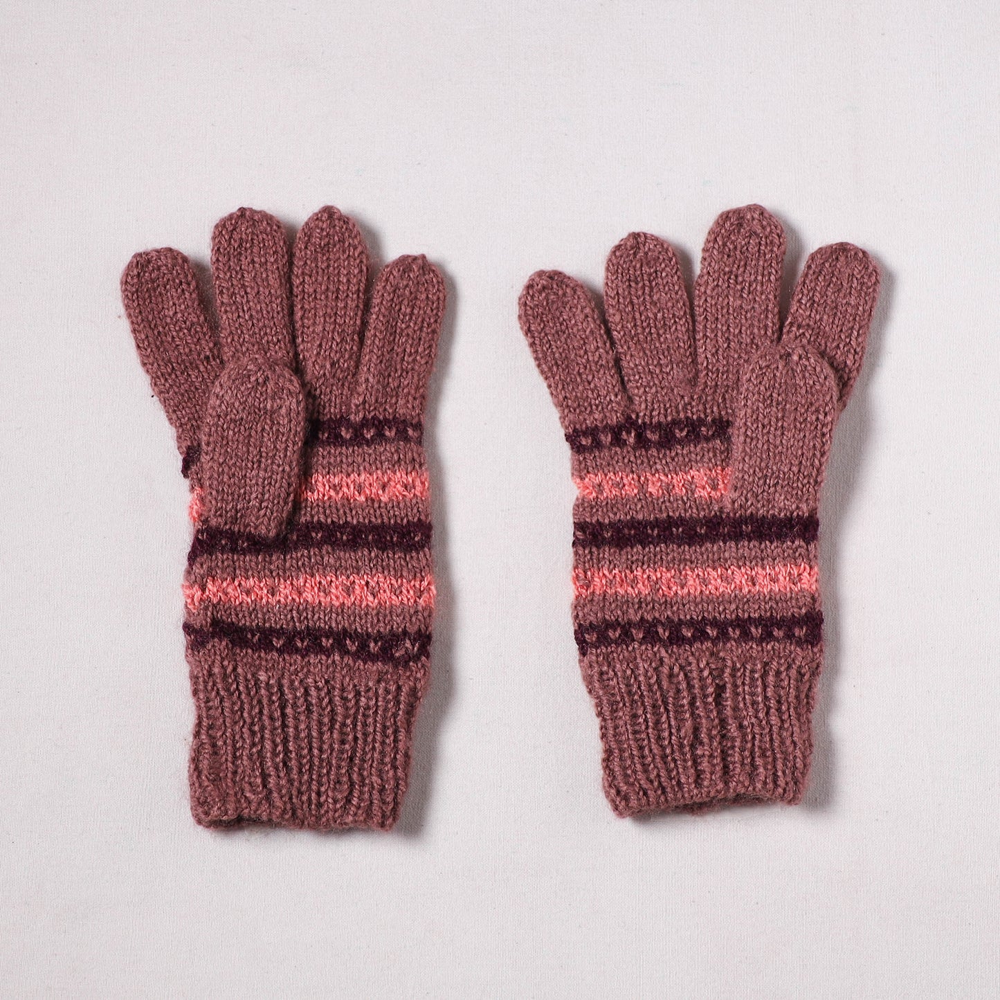 Kumaun Hand Knitted Acrylic Woolen Hand Gloves for Winter (Adult) 08