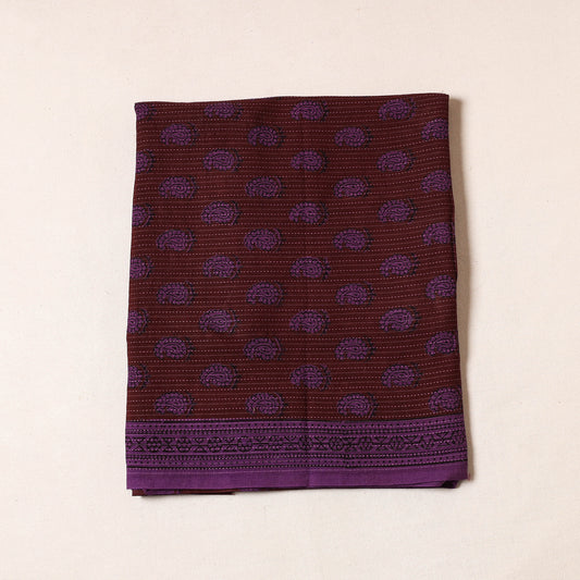 Multicolor - Bagh Block Printed Kantha Style Cotton Precut Fabric (1.5 Meter)