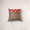 Bagru Print Chanderi Silk Cushion Cover (16 x 16 in) 268