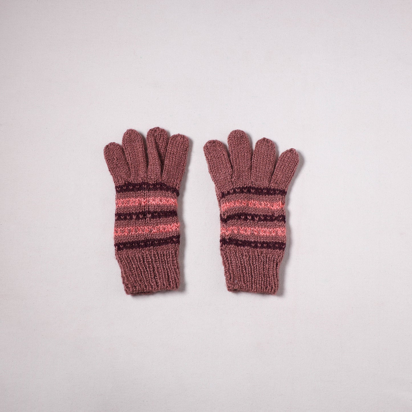 Kumaun Hand Knitted Acrylic Woolen Hand Gloves for Winter (Adult) 08