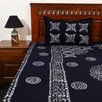 Cotton Double Hand Batik Print Bed Sheet Set 38