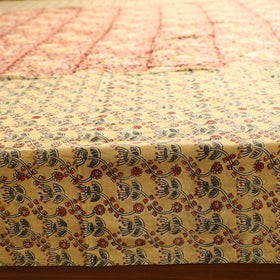 Buy Kalamkari Block Printed Patchwork Cotton Double Bed Cover With Pillow Covers Online at iTokri.com