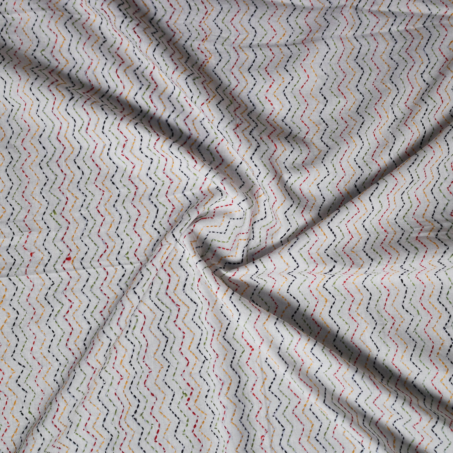 Bengal Kantha Hand Embroidered Cotton Blouse Piece 03