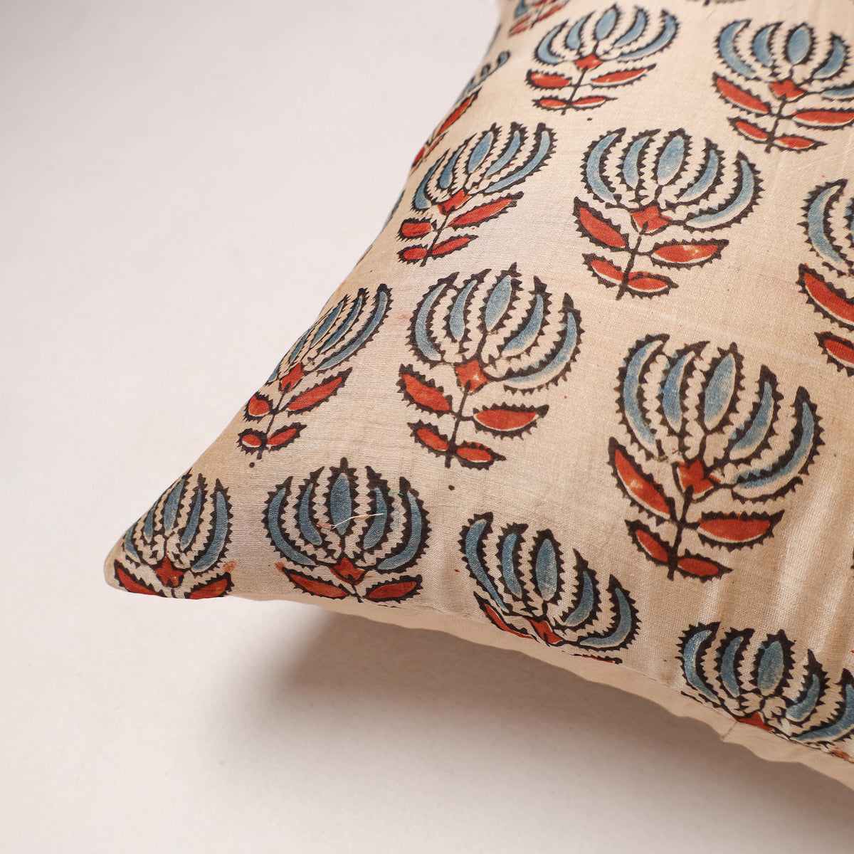 Ajrakh Print Chanderi Silk Cushion Cover (16 x 16 in) 269