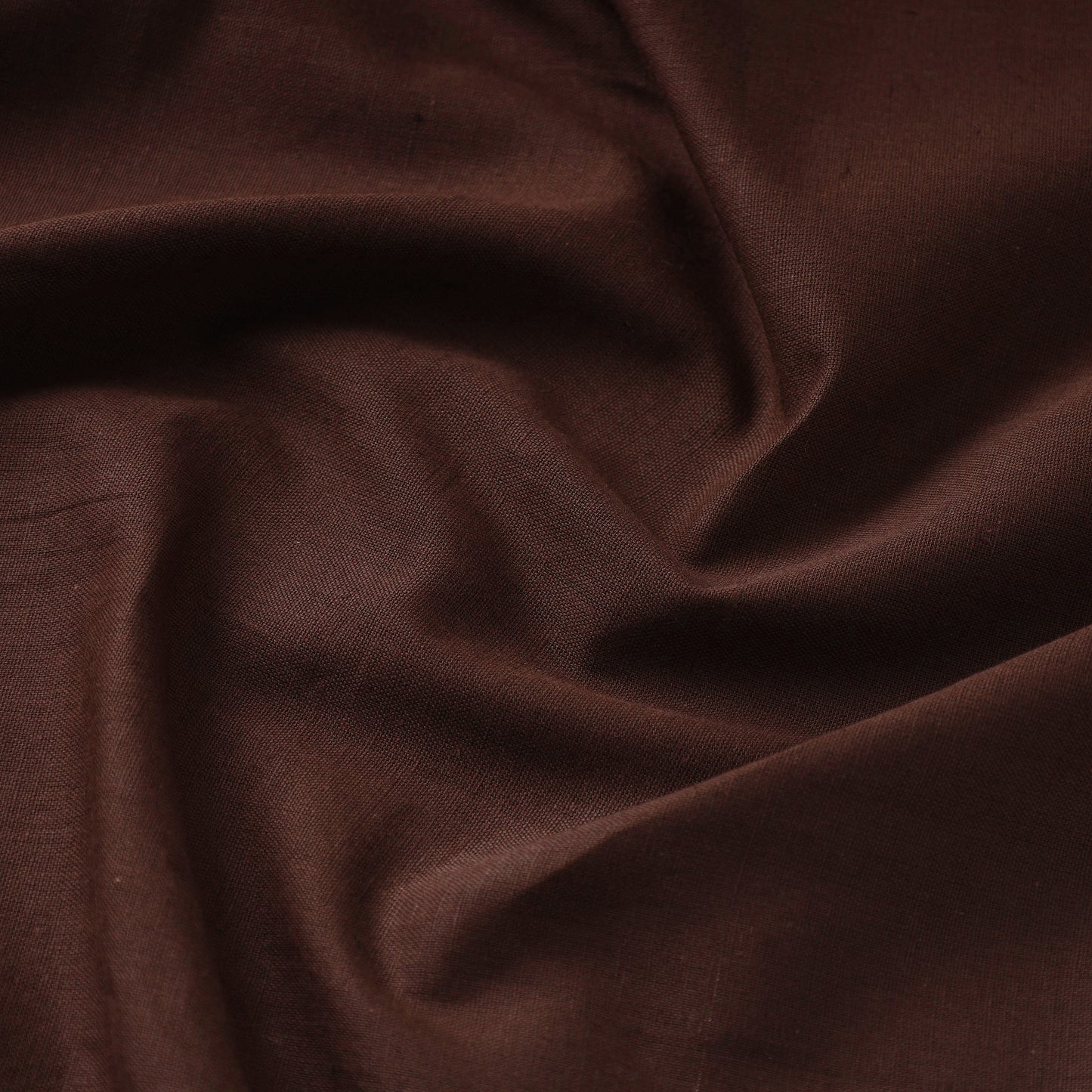 Brown - Prewashed Plain Dyed Flex Cotton Fabric