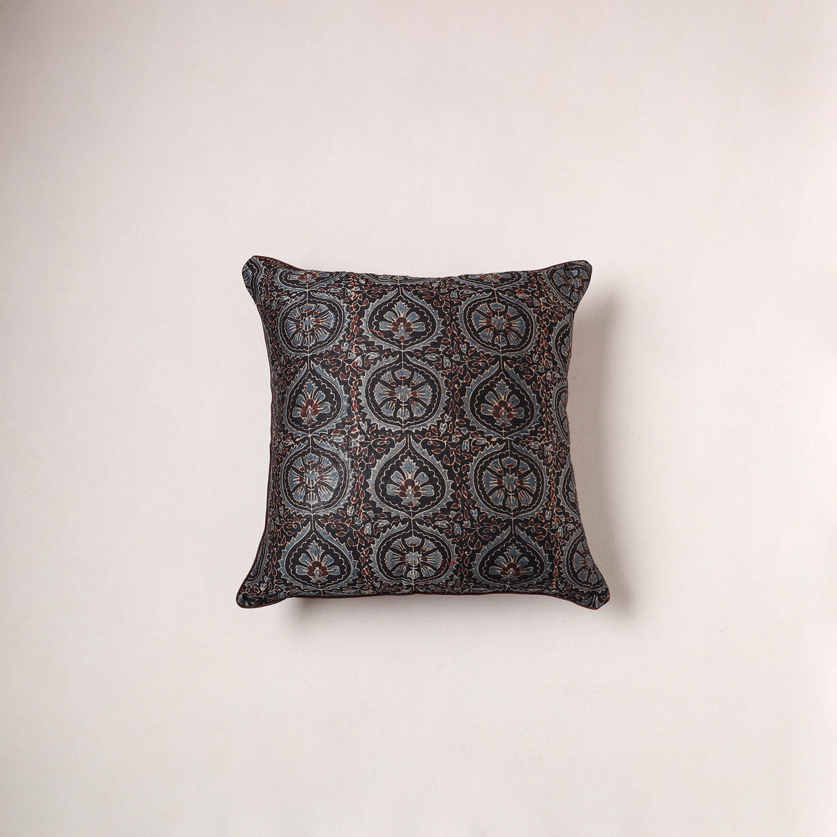 Ajrakh Print Chanderi Silk Cushion Cover (16 x 16 in) 270