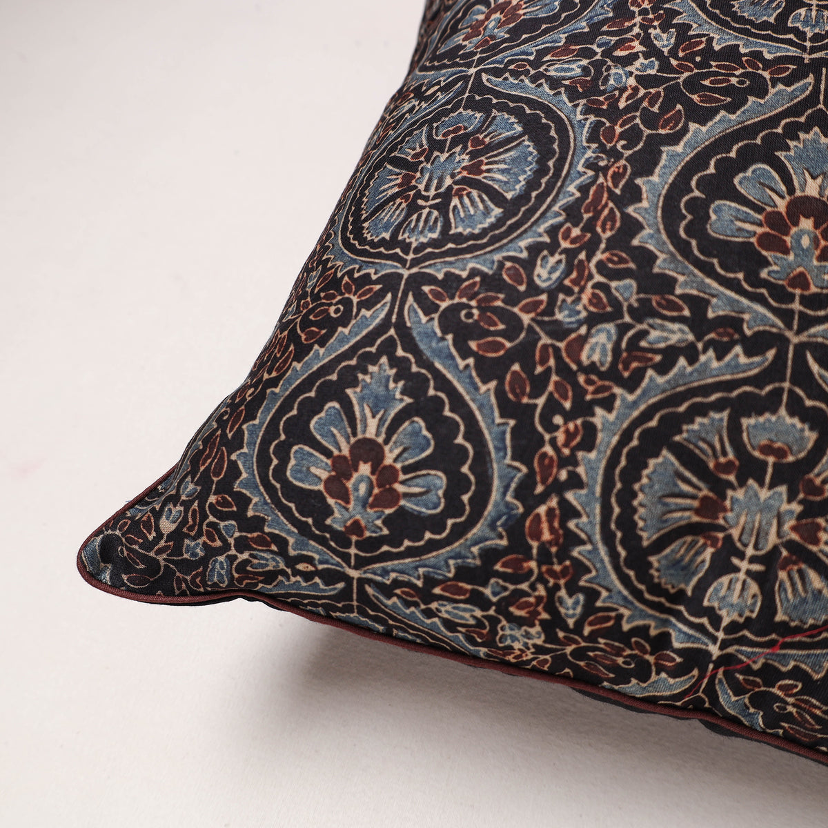Ajrakh Print Chanderi Silk Cushion Cover (16 x 16 in) 270