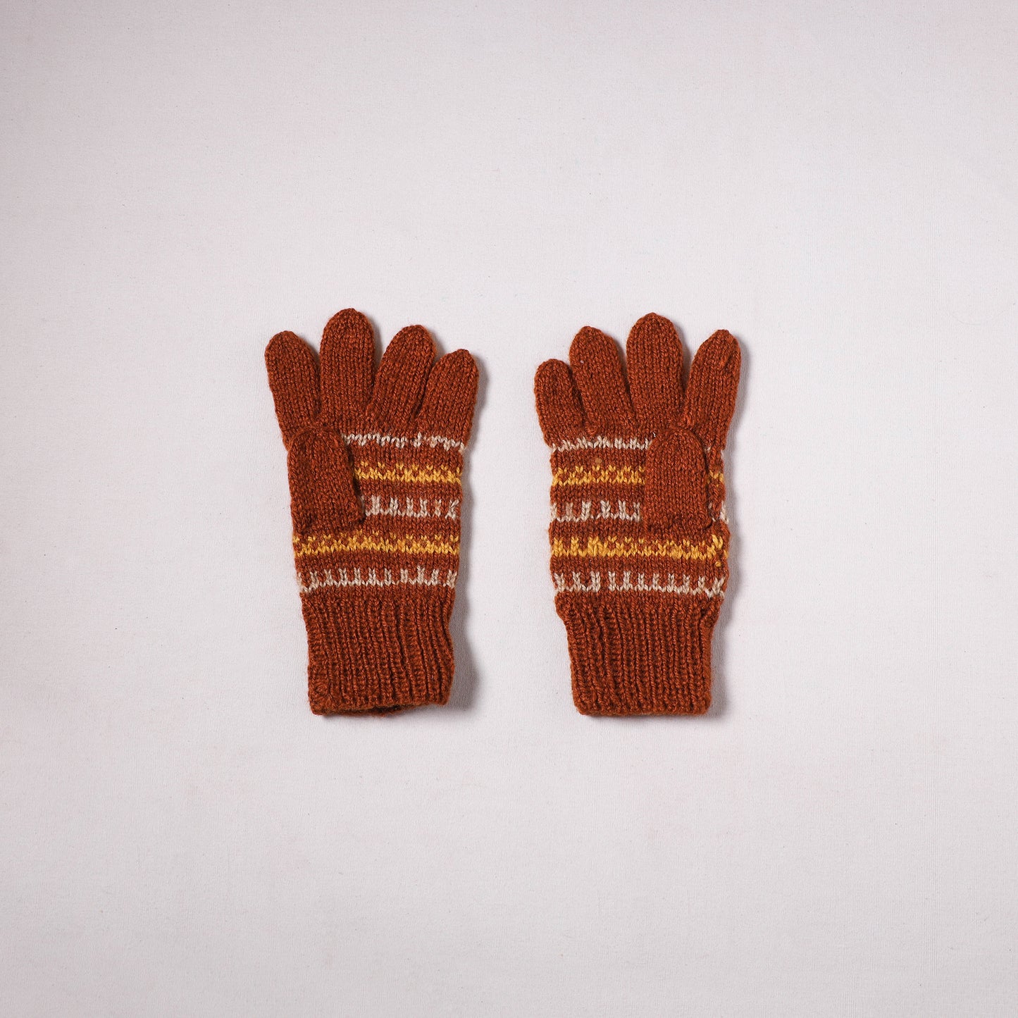 Kumaun Hand Knitted Acrylic Woolen Hand Gloves for Winter (Adult) 11
