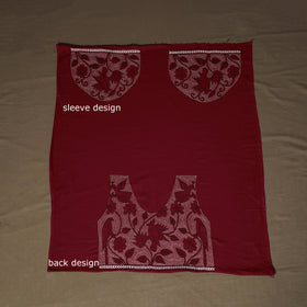 Bengal Kantha Hand Embroidered Cotton Blouse Piece 67
