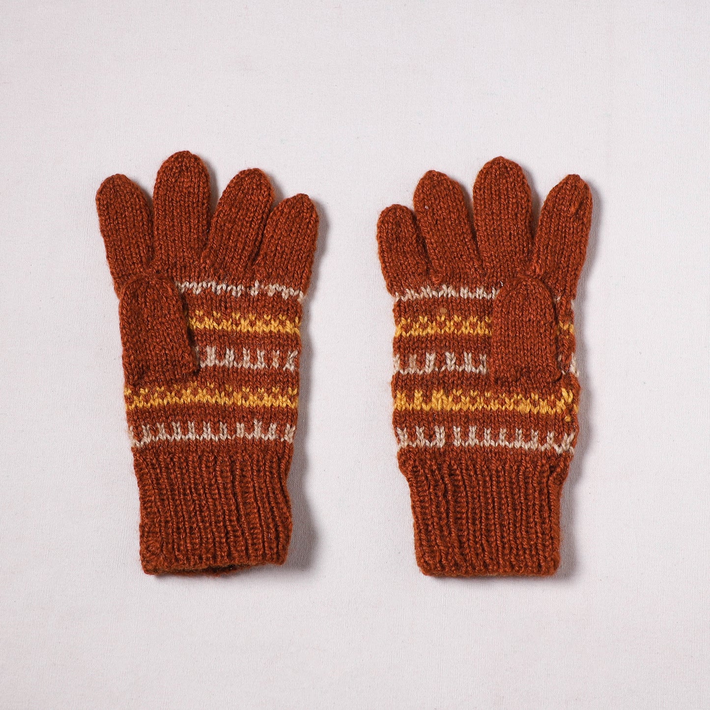 Kumaun Hand Knitted Acrylic Woolen Hand Gloves for Winter (Adult) 11