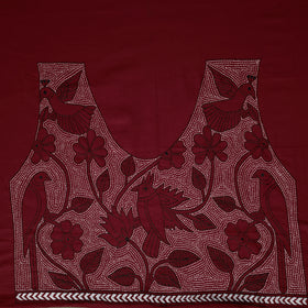 Bengal Kantha Hand Embroidered Cotton Blouse Piece 67