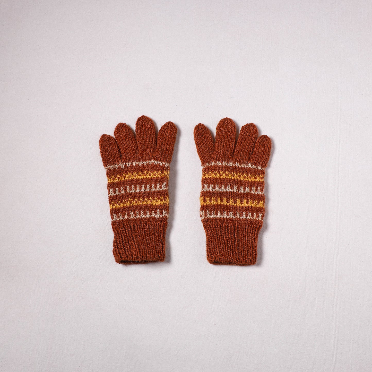 Kumaun Hand Knitted Acrylic Woolen Hand Gloves for Winter (Adult) 11