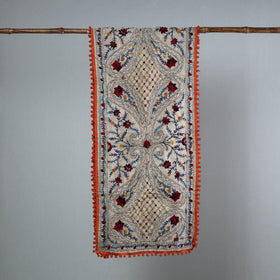 Orange Ranihati Chanderi Silk Embroidered Stole