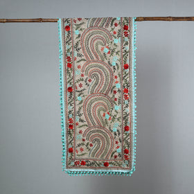 Blue Ranihati Chanderi Silk Embroidered Stole