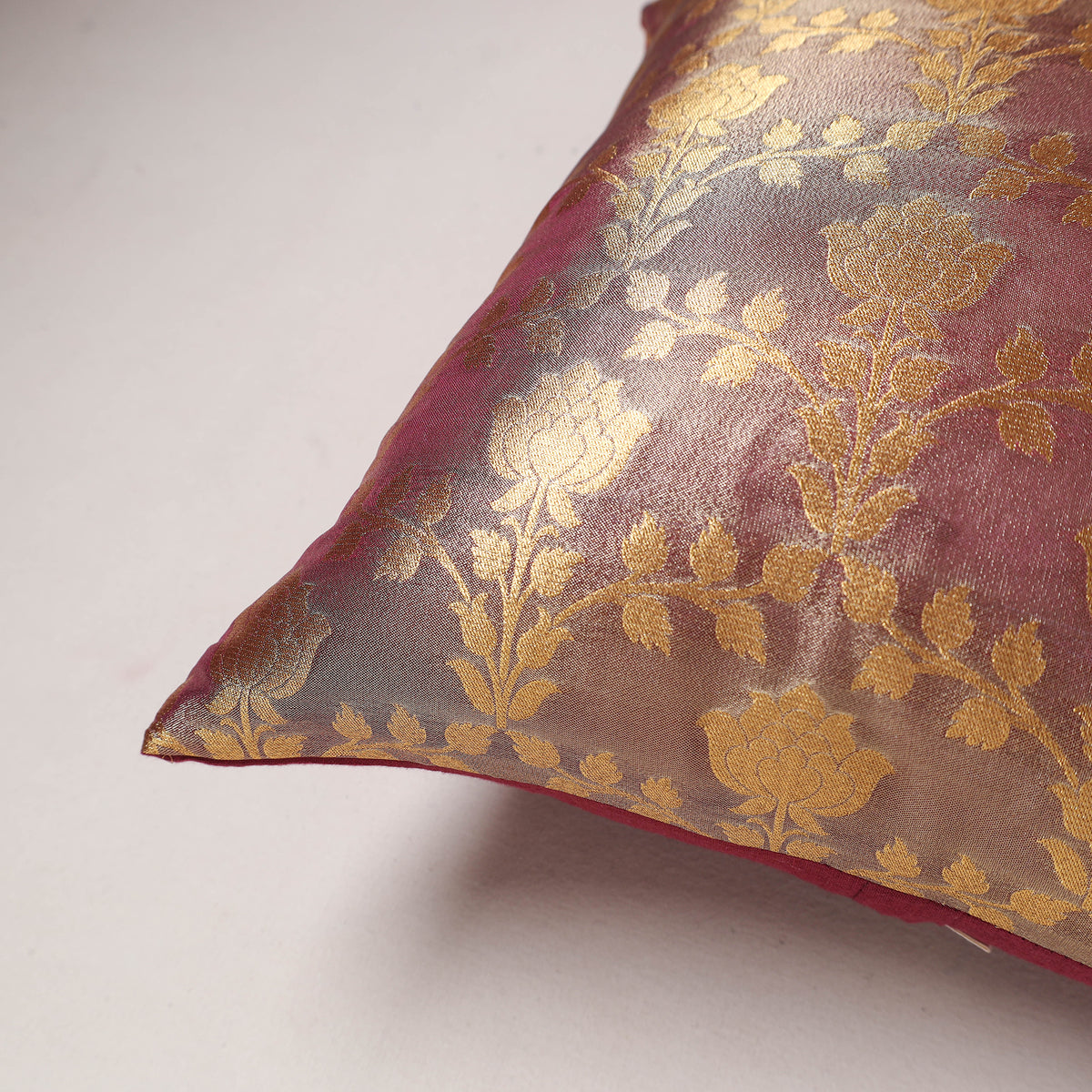 Banarasi Brocade Silk Cushion Cover (16 x 16 in) 272