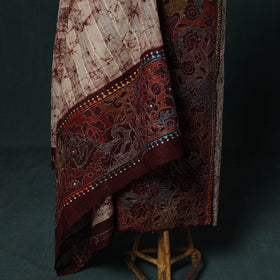 Bengal Kantha Work Cotton 2pc Unstitched Batik Print Dress Material Kurta Set 14