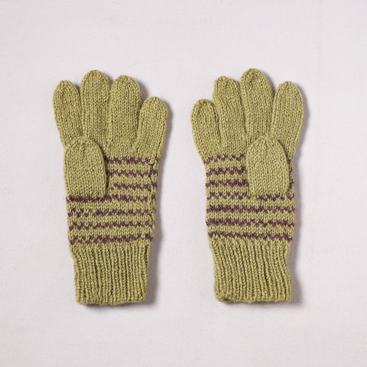 Kumaun Hand Knitted Acrylic Woolen Hand Gloves for Winter (Adult) 13