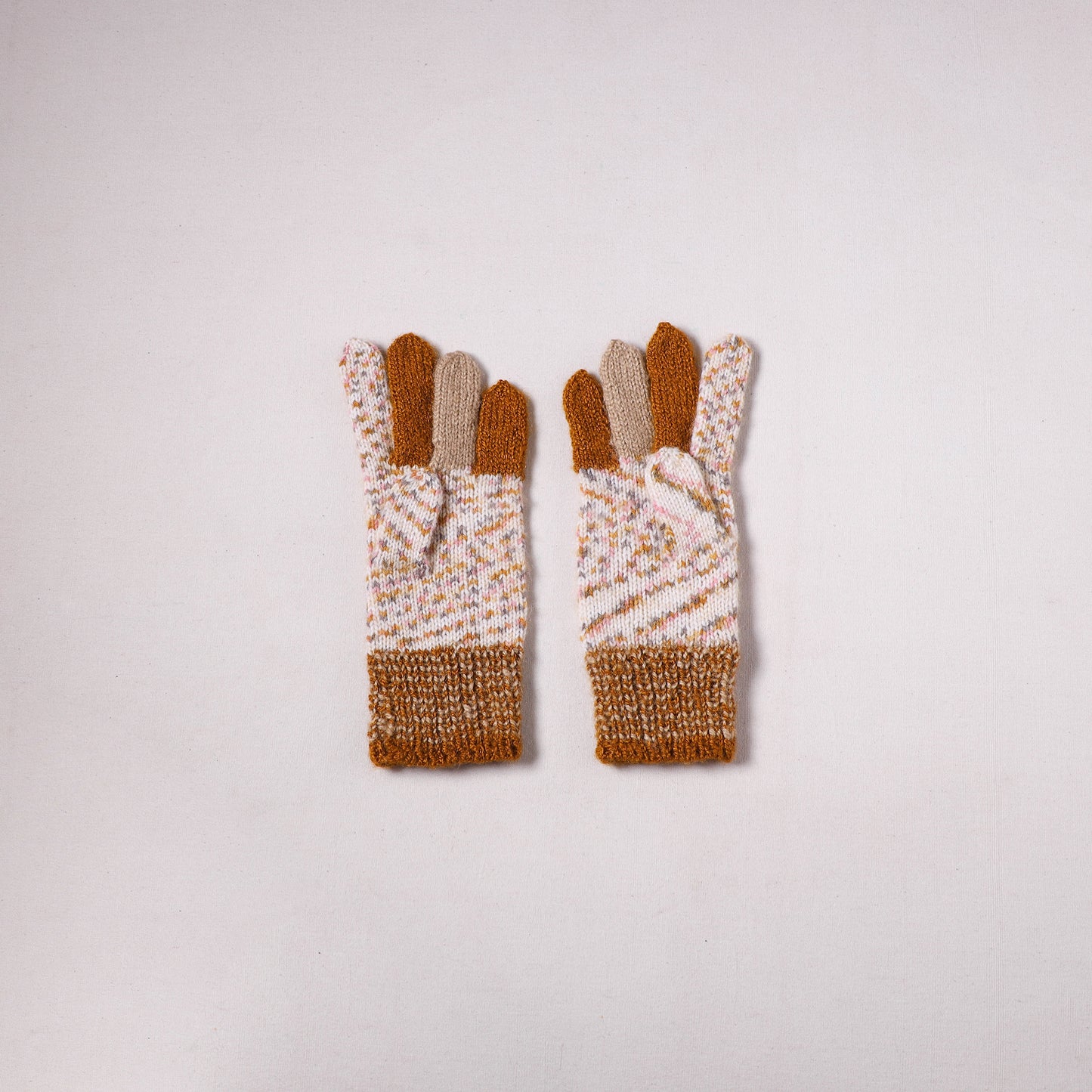 Kumaun Hand Knitted Acrylic Woolen Hand Gloves for Winter (Adult) 14