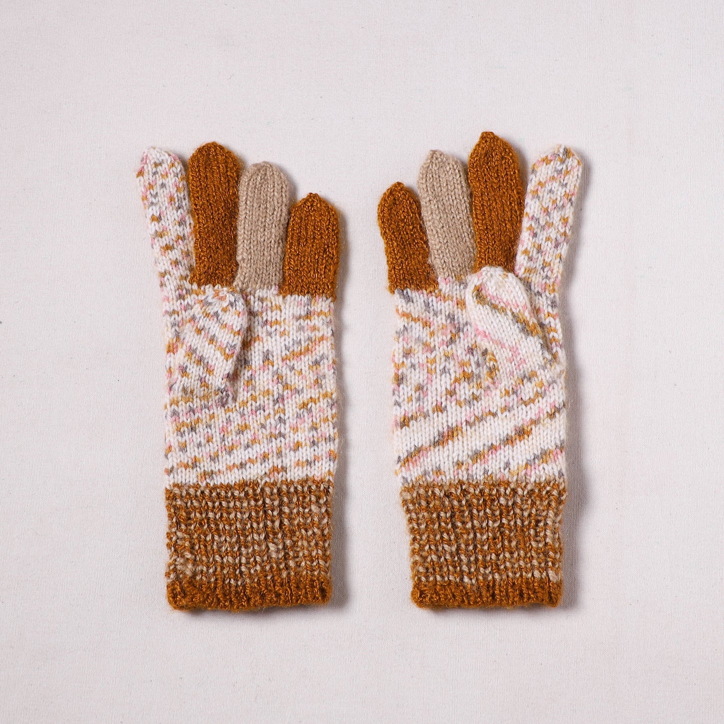 Kumaun Hand Knitted Acrylic Woolen Hand Gloves for Winter (Adult) 14