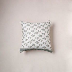 Sanganeri Floral Print Kota Doria Cushion Cover (16 x 16 in) 275