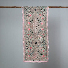 Pink Ranihati Chanderi Silk Embroidered Stole