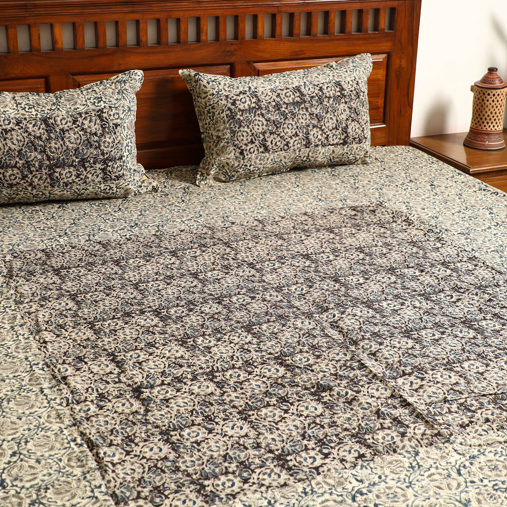 kalamkari  double bed cover set