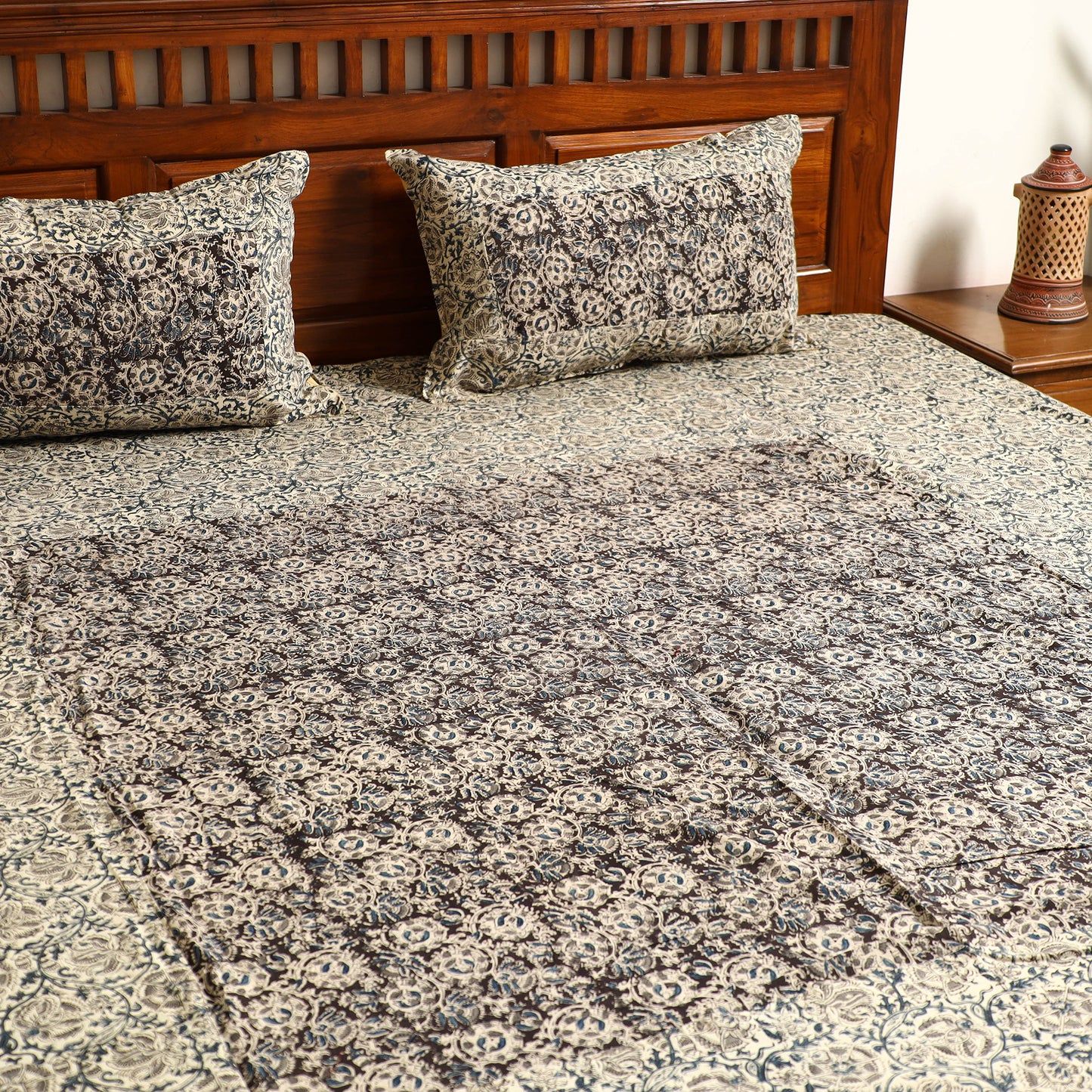 kalamkari  double bed cover set