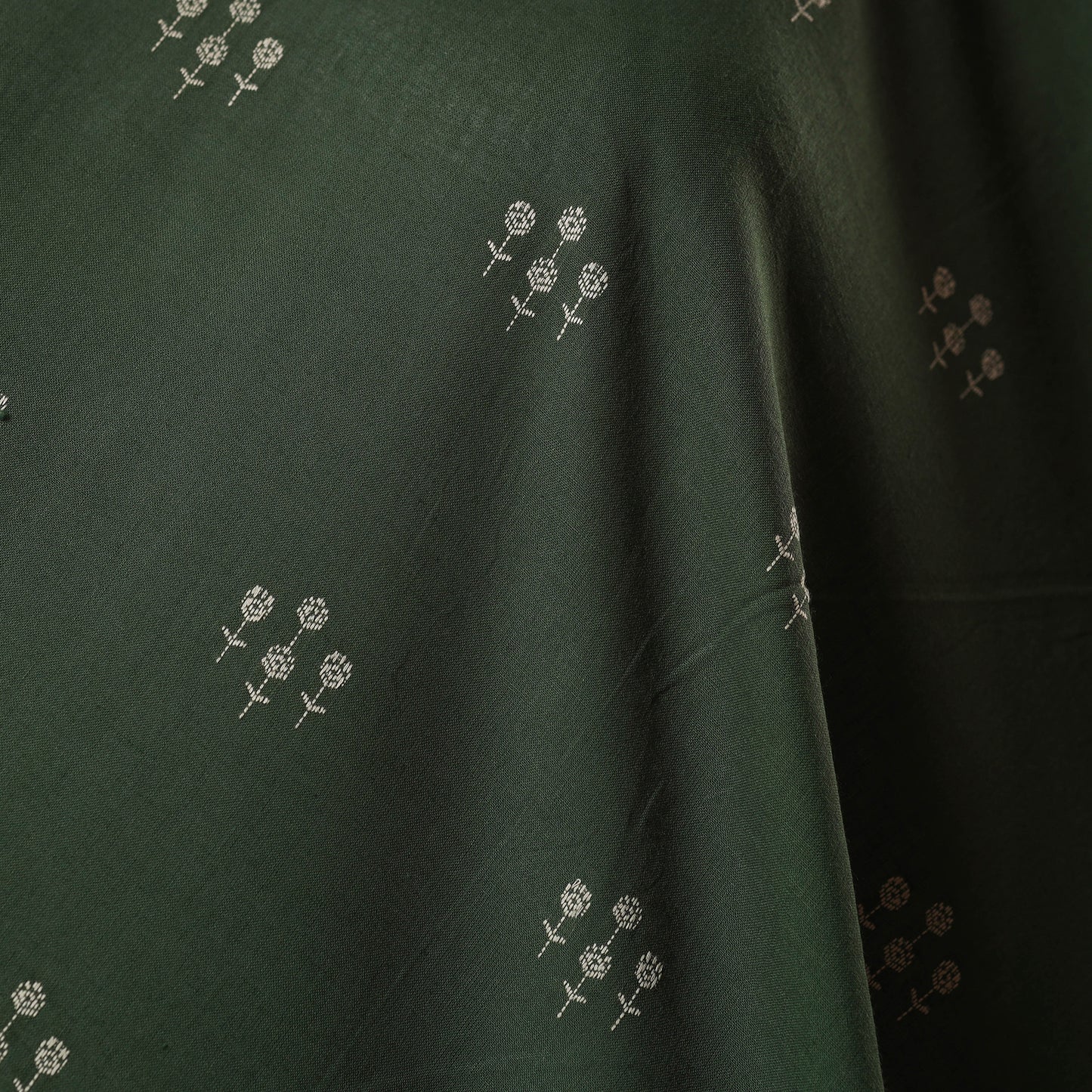 Green - prewashed cotton jacquard fabric 30 - handcrafted