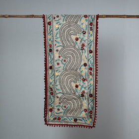 Maroon Ranihati Chanderi Silk Embroidered Stole