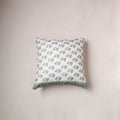 Sanganeri Floral Print Kota Doria Cushion Cover (16 x 16 in) 276