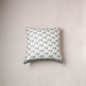 Sanganeri Floral Print Kota Doria Cushion Cover (16 x 16 in) 276