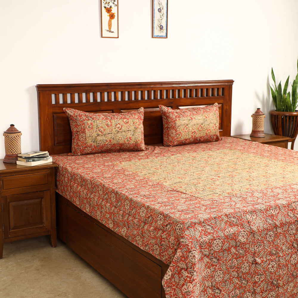 kalamkari  double bed cover set