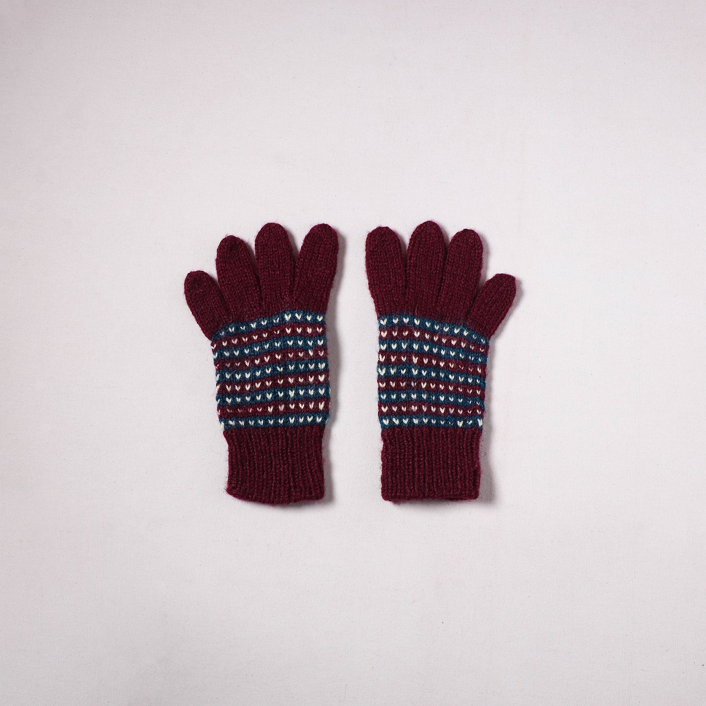 Kumaun Hand Knitted Acrylic Woolen Hand Gloves for Winter (Adult) 15