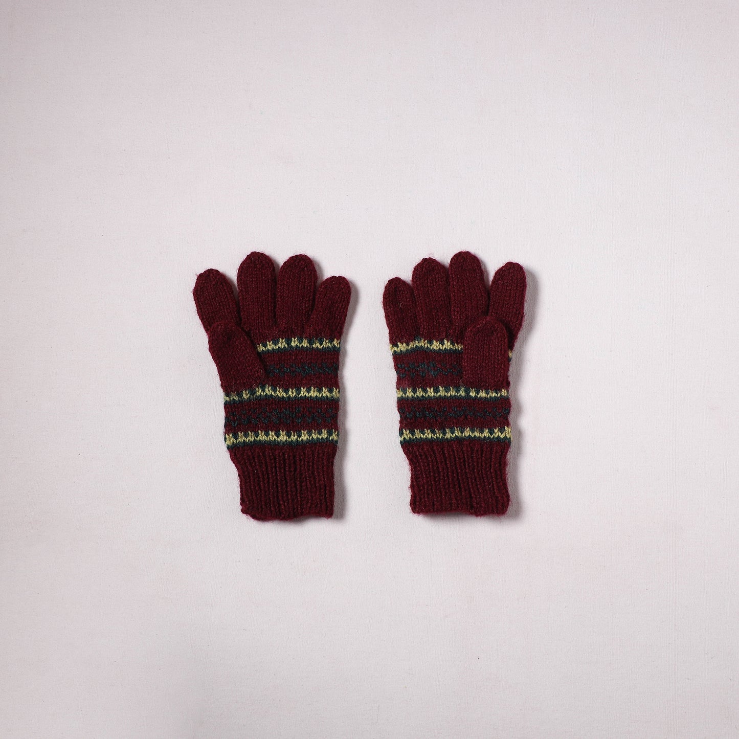 Kumaun Hand Knitted Acrylic Woolen Hand Gloves for Winter (Adult) 16