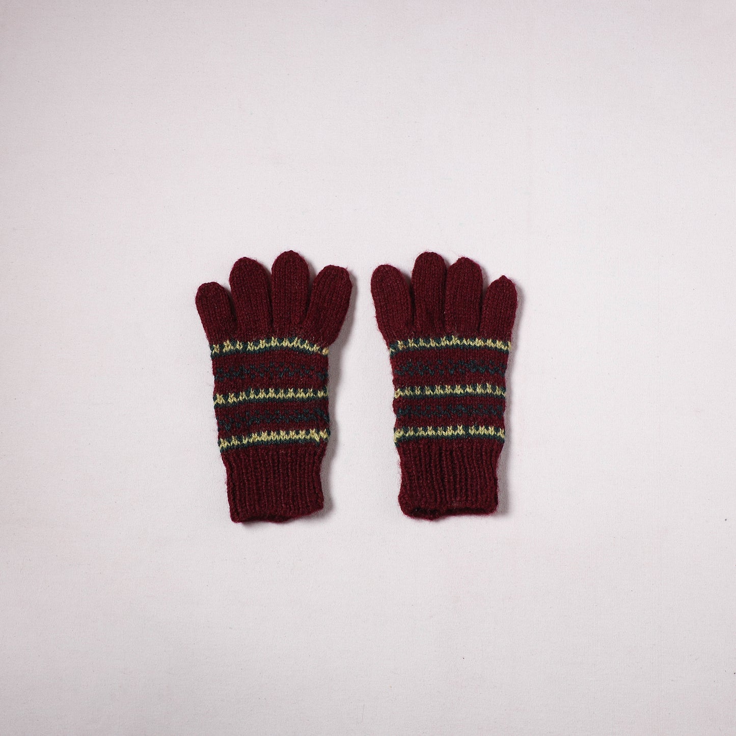 Kumaun Hand Knitted Acrylic Woolen Hand Gloves for Winter (Adult) 16