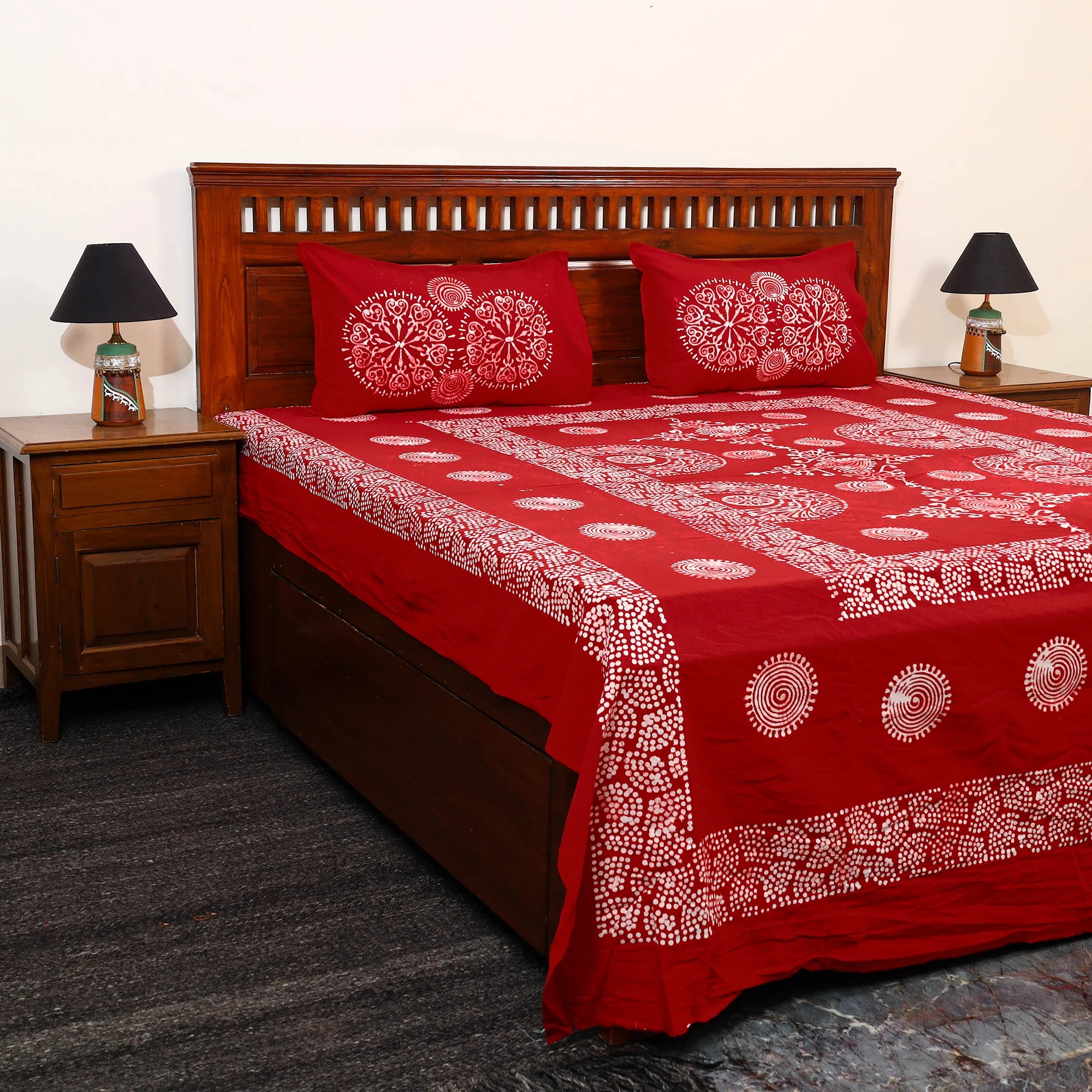 Batik print bedcover