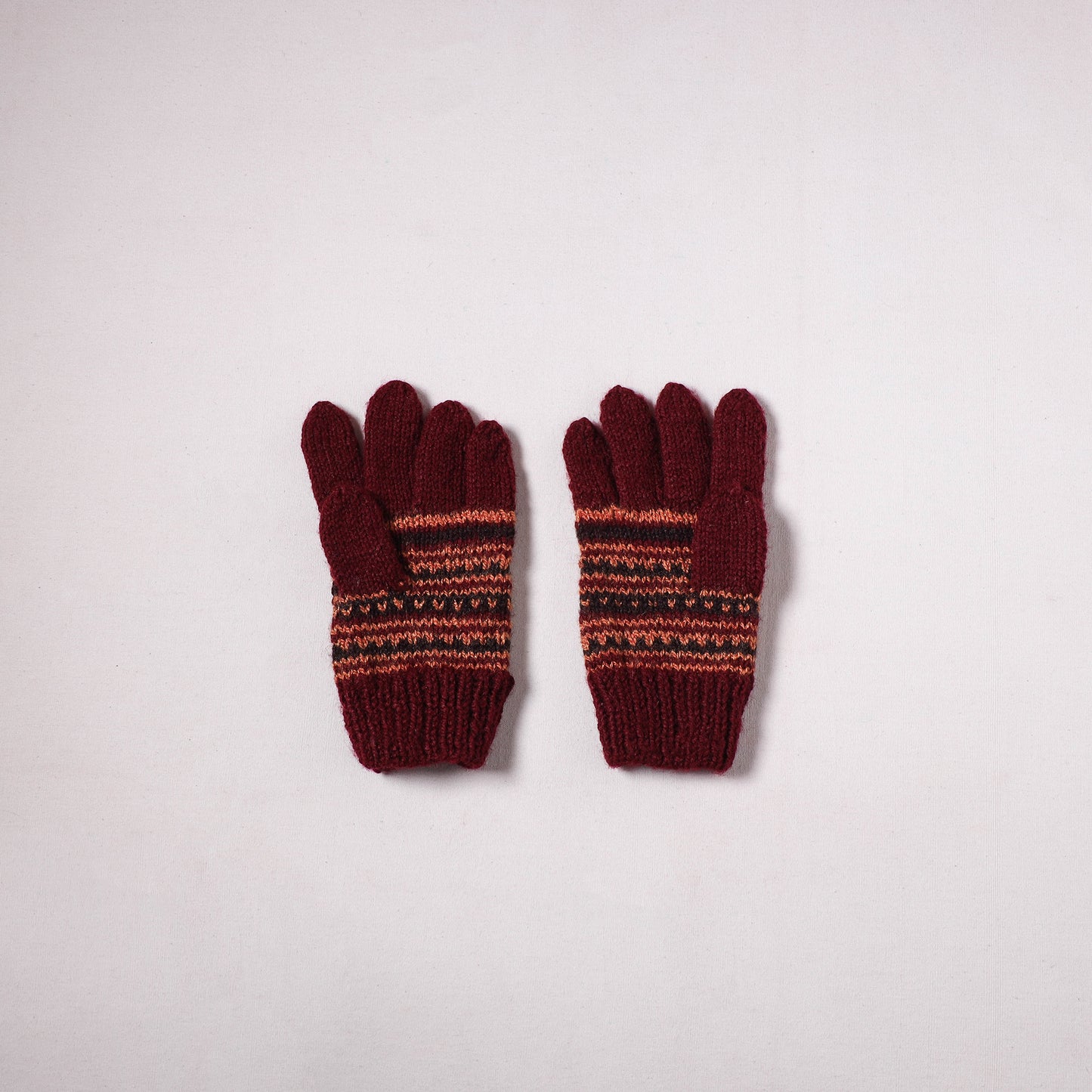 Kumaun Hand Knitted Acrylic Woolen Hand Gloves for Winter (Adult) 17