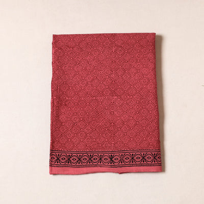 Pink - Bagh Block Printed Cotton Precut Fabric (1.5 Meter)