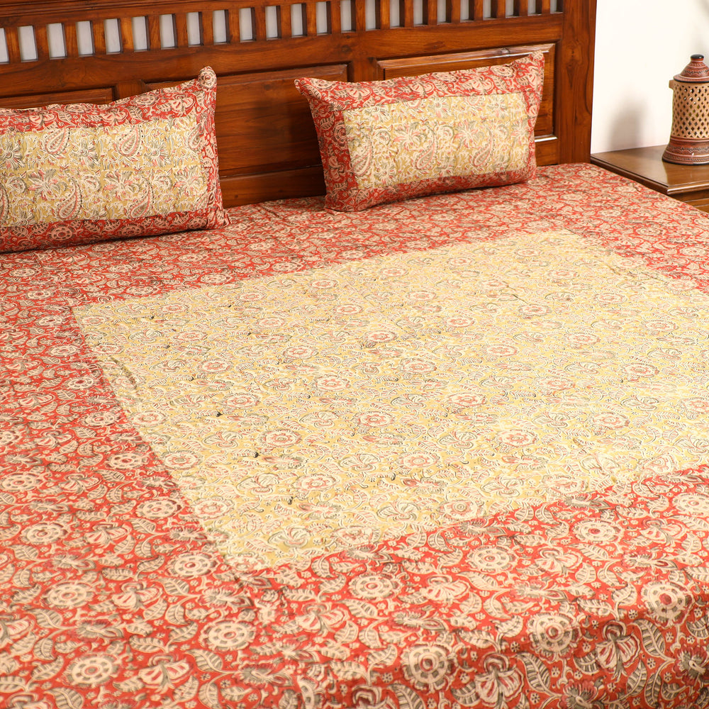 kalamkari  double bed cover set