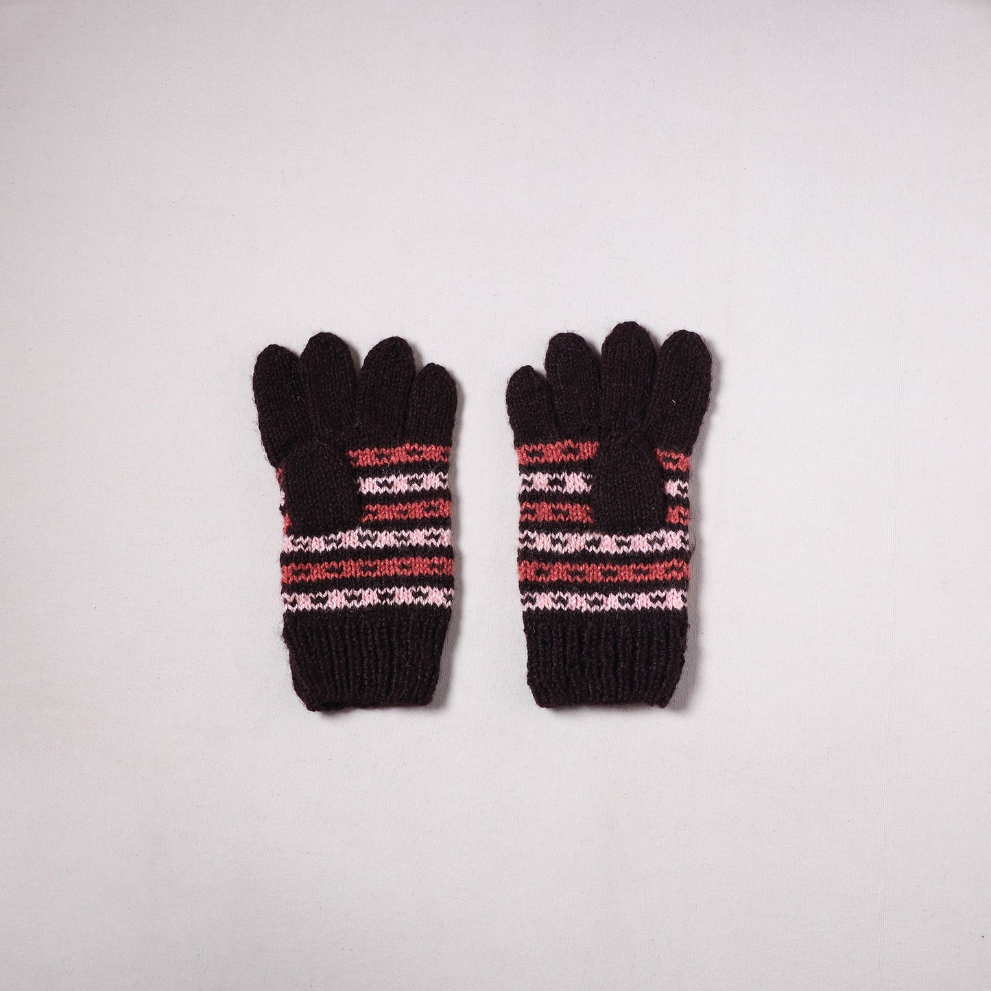 Kumaun Hand Knitted Acrylic Woolen Hand Gloves for Winter (Adult) 18