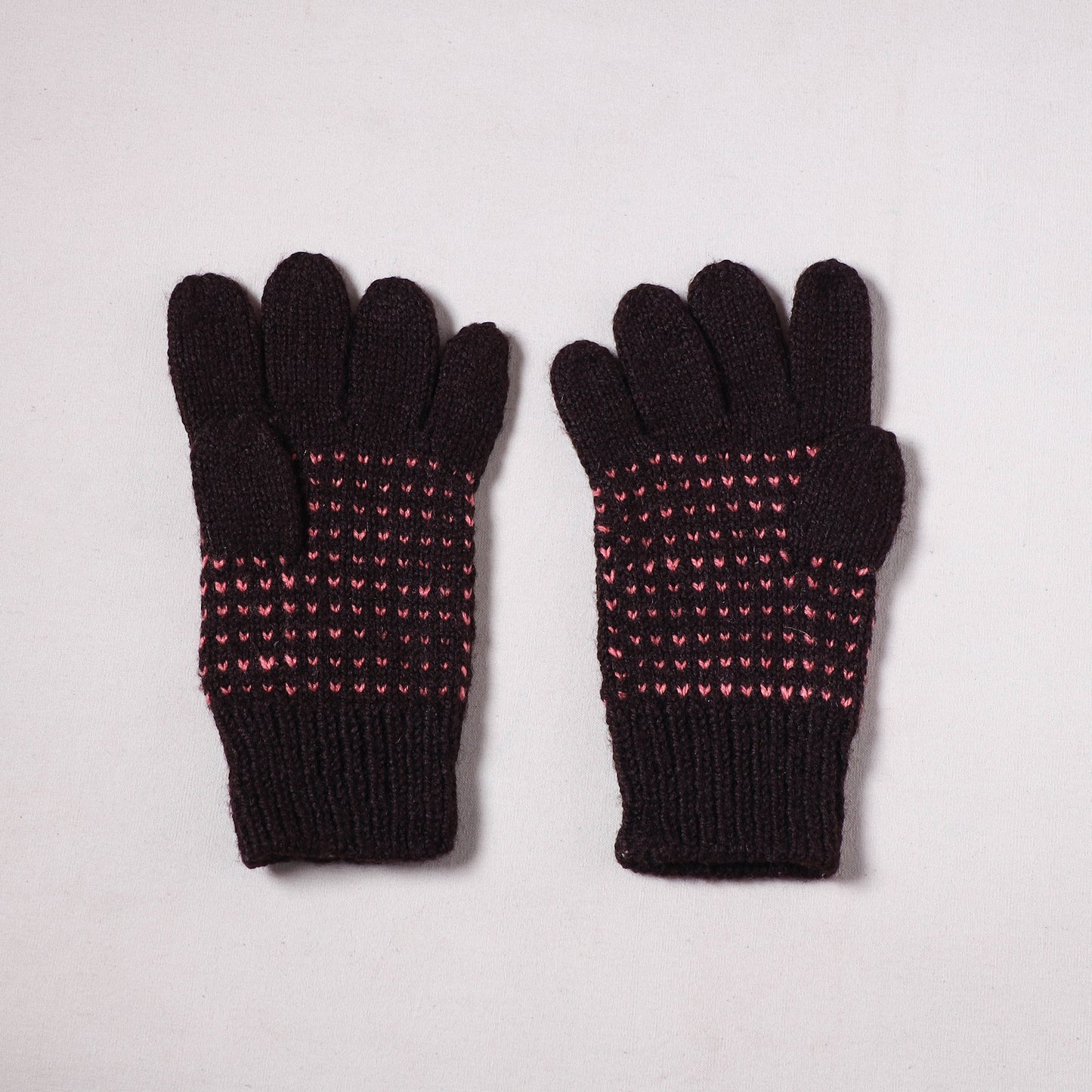 Kumaun Hand Knitted Acrylic Woolen Hand Gloves for Winter (Adult) 19