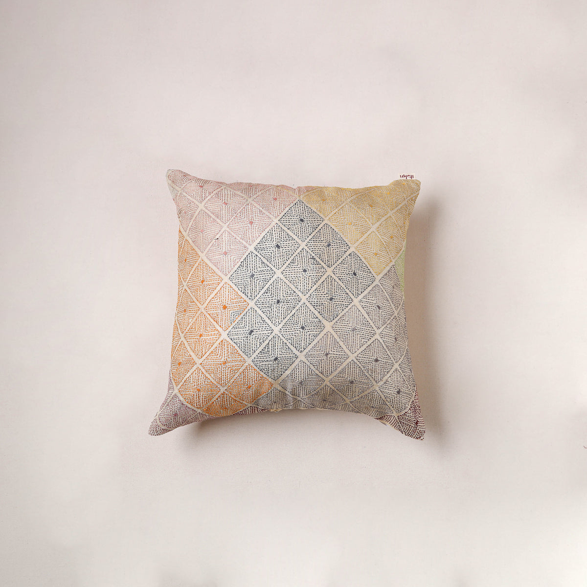 Running Stitch Plain Cushion Cover (16 x 16 in) 281