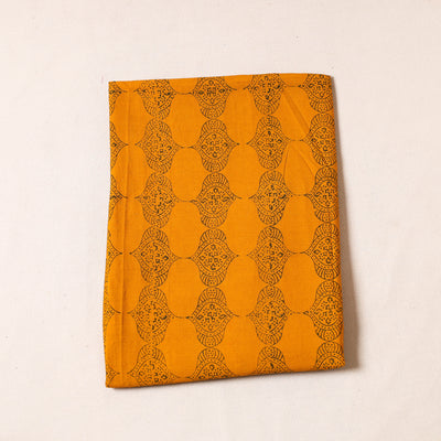Yellow - Bagh Block Printed Cotton Precut Fabric (1.8 Meter)