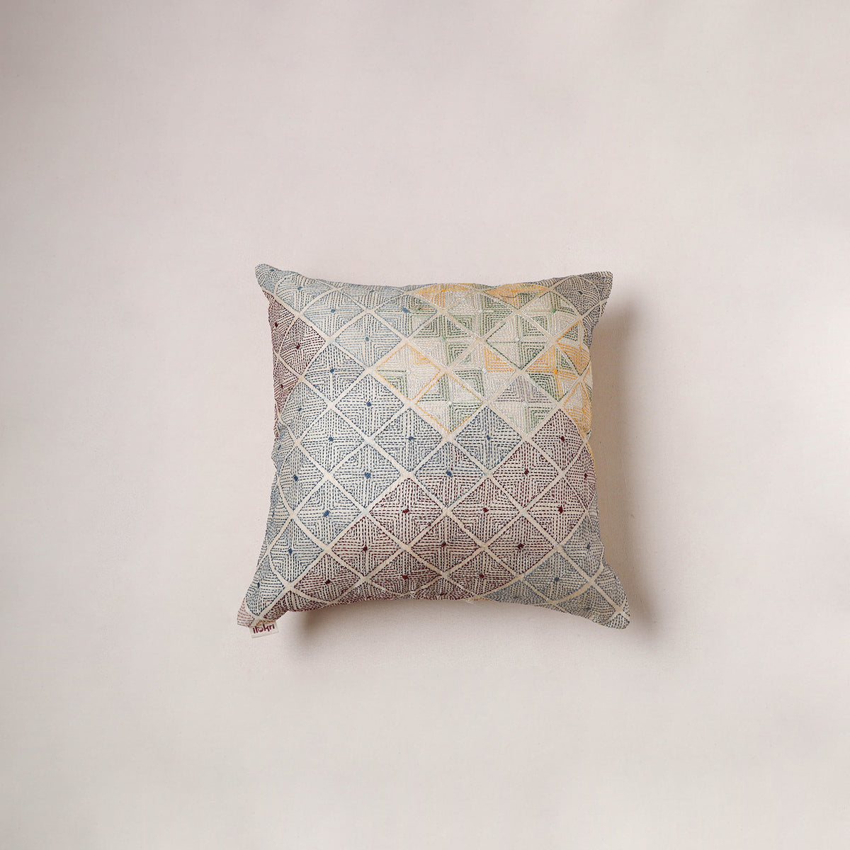Running Stitch Plain Cushion Cover (16 x 16 in) 283