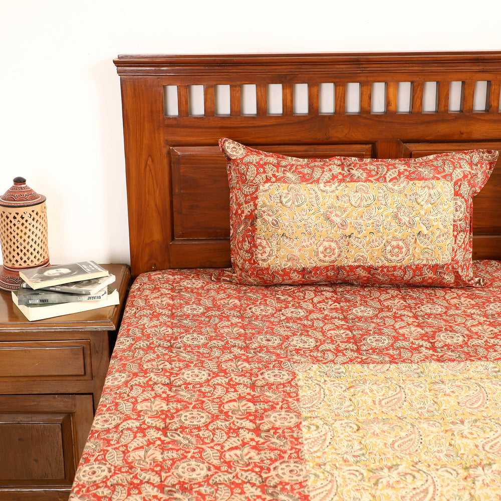 kalamkari  double bed cover set