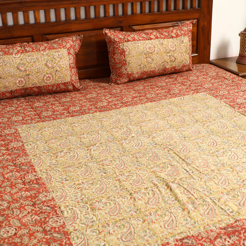 kalamkari  double bed cover set