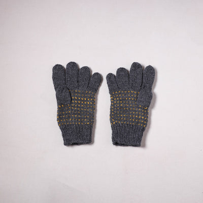 Kumaun Hand Knitted Acrylic Woolen Hand Gloves for Winter (Adult) 22