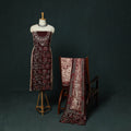 Bengal Kantha Work Cotton 3pc Unstitched Batik Print Dress Material Suit Set 17