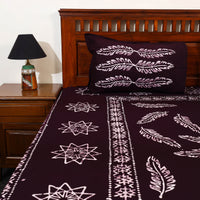 Cotton Double Hand Batik Print Bed Sheet Set 46